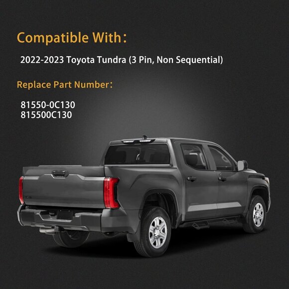 New LED Tail Light Assembly for 2022, 2023 or 2024 Toyota Tundra Right Rear lamp - Picture 4 of 6